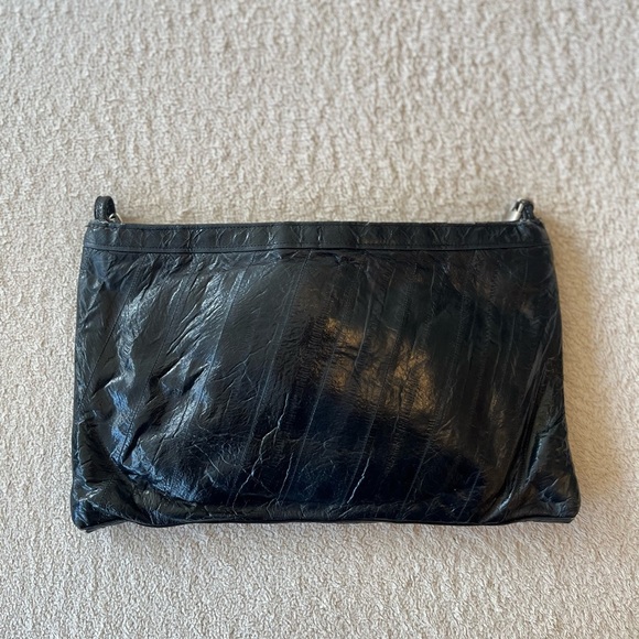 Vintage EL-ELEGANCE Black Glossy Shoulder Bag - Picture 4 of 16